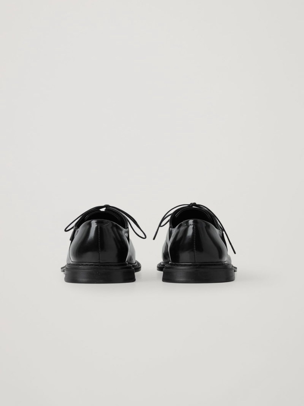 COS Black Patent Leather Lace-Up Flats - Picture 3 of 7